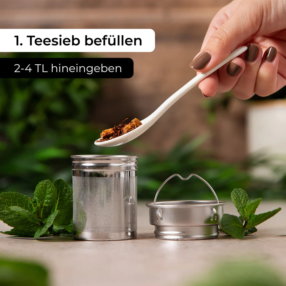 Keramik Teekanne (500ml) mit Tasse (400ml)